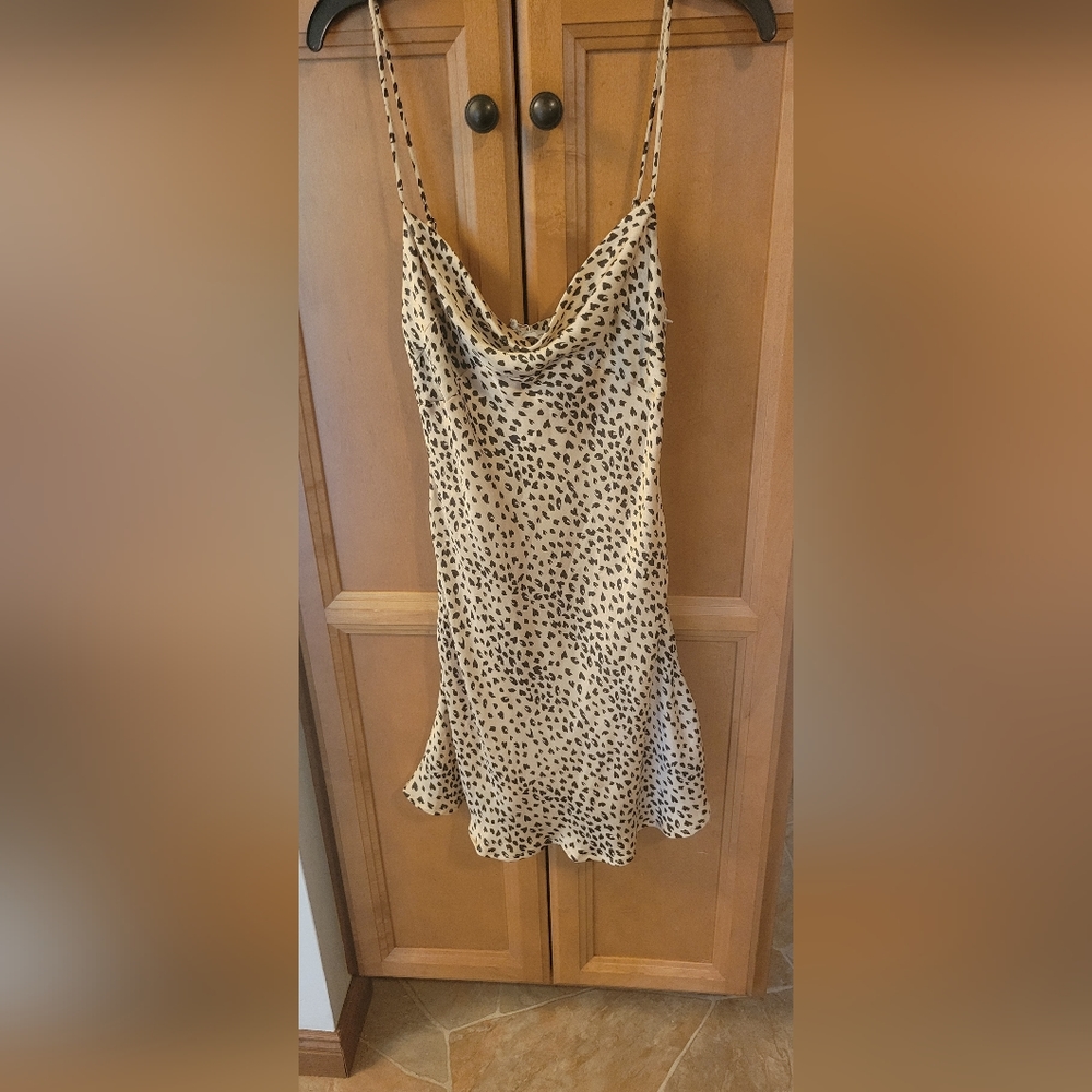 Petal and Pup Leppard Satin Mini Dress